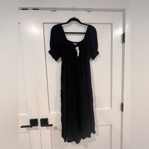 Abercrombie and Fitch Black Midi Dress